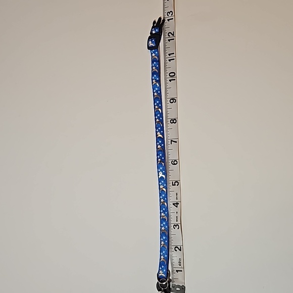 1- Cat Collar Stars and Moon, Reflective with Bell, Solid & Safe , Nylon, Pet - Picture 12 of 17